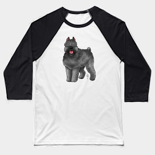Dog - Bouvier des Flanders - Salt and Pepper Cropped Baseball T-Shirt